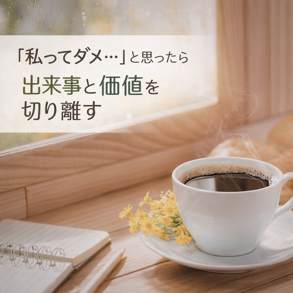 『ダメな自分』と思った瞬間に読む｜出来事と自分の価値を切り離す、やさしい整え方