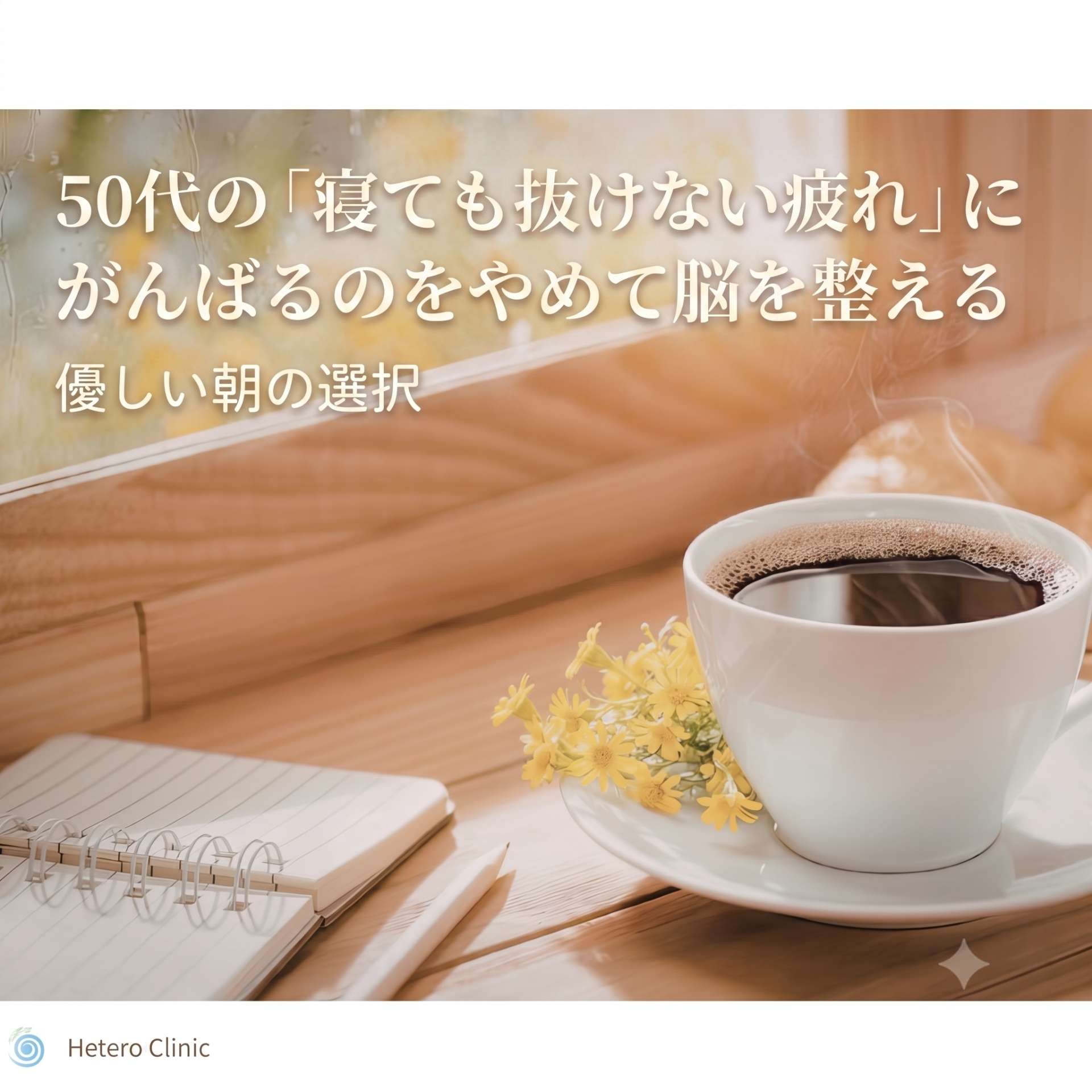 50代の「寝ても抜けない疲れ」に。がんばるのをやめて脳を整える、優しい朝の選択