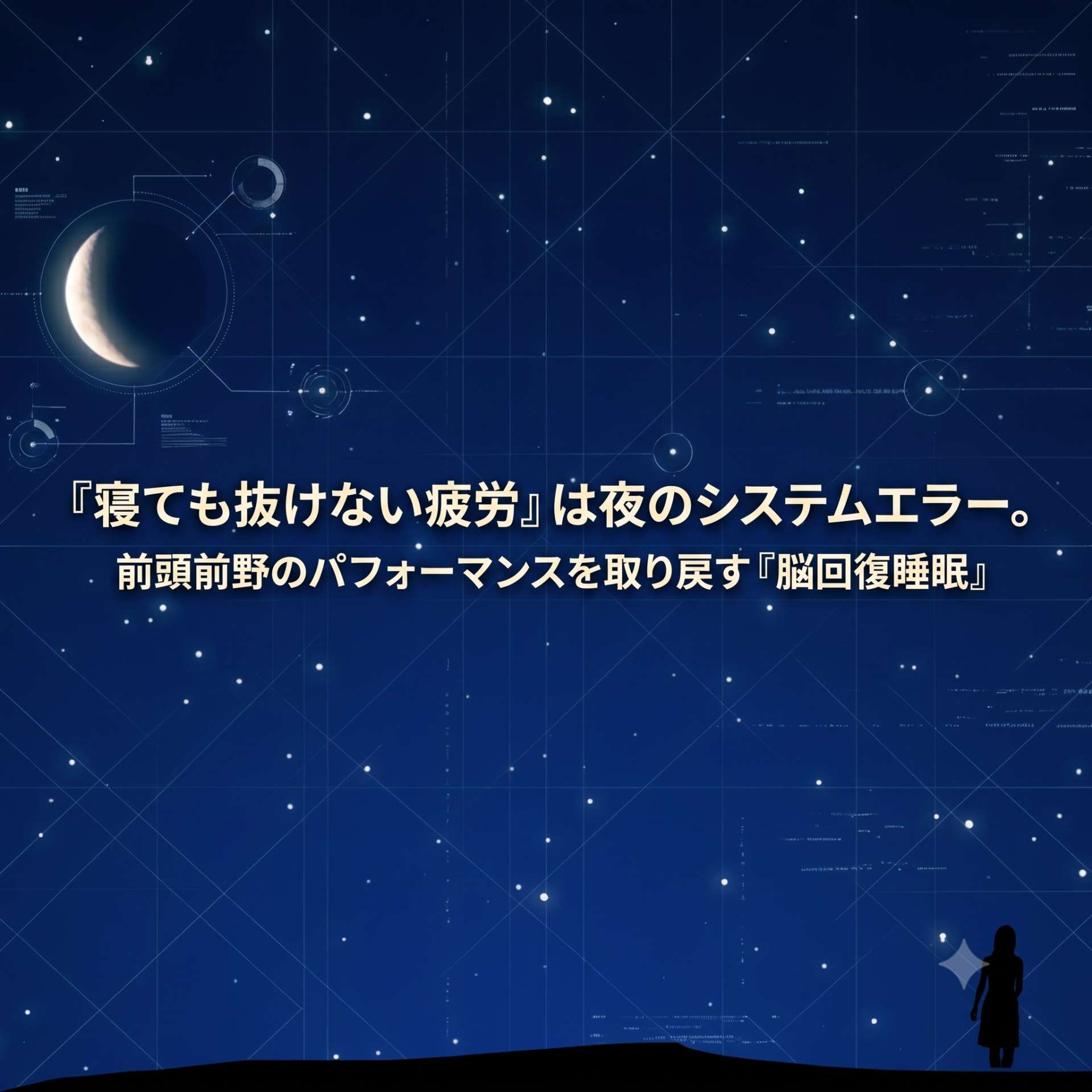 「寝ても抜けない疲労」は夜のシステムエラー。前頭前野のパフォーマンスを取り戻す『脳回復睡眠』