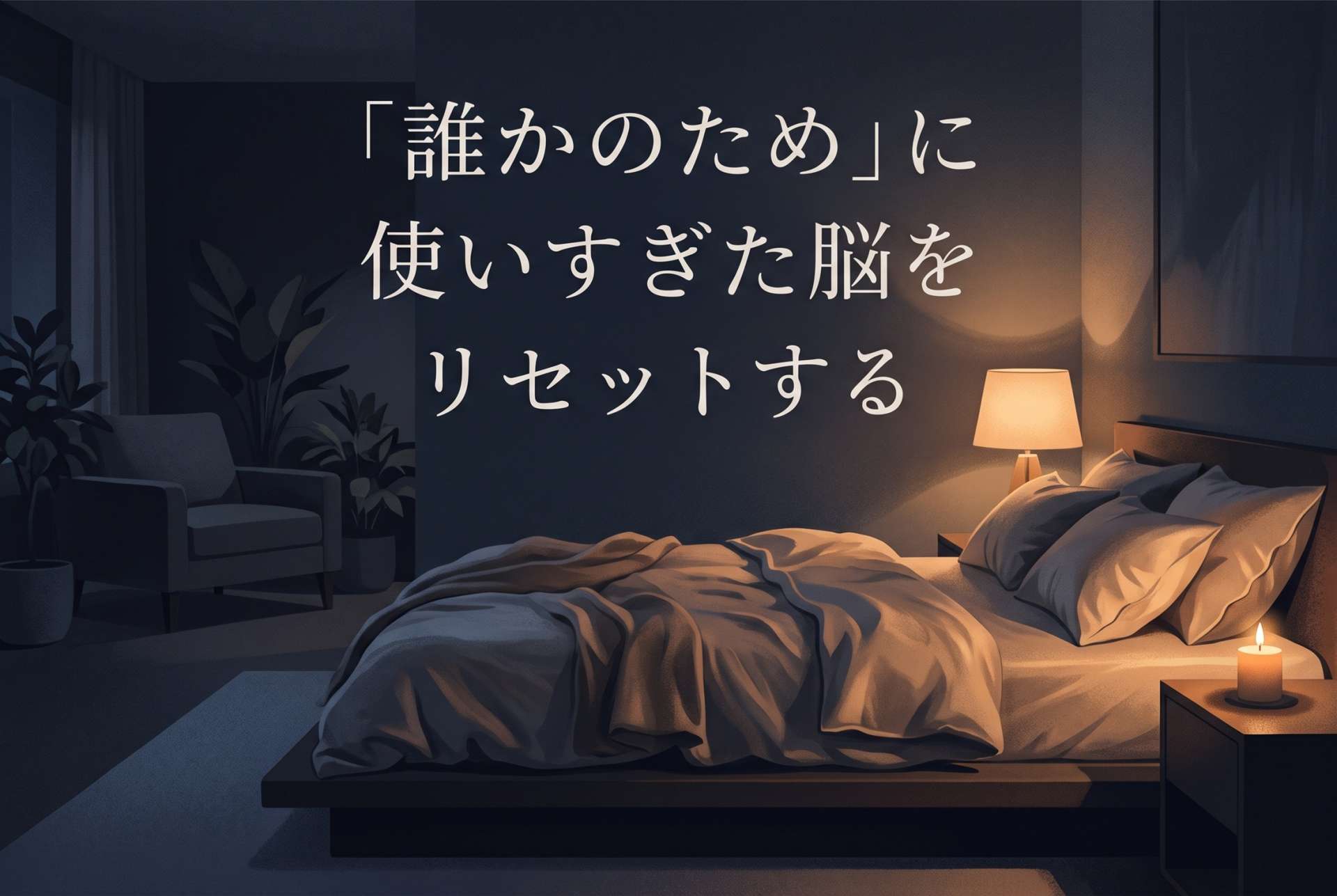 「誰かのため」に使いすぎた脳をリセットする。思考が止まらない夜の、知的なマインド・デトックス
